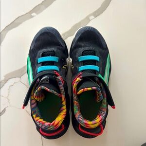 Kids Black and Green Shoes